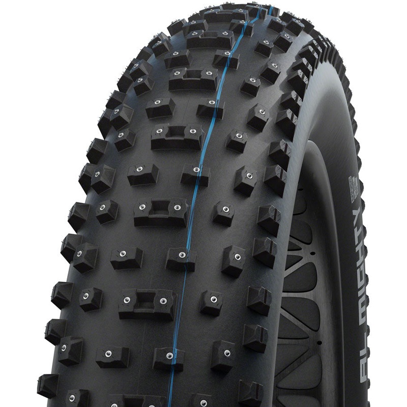 Schwalbe Al Mighty Tire - 26 x 4.8" Tubeless Folding BLK Evolution Line Addix Speed Grip Super Ground E-25 Studded