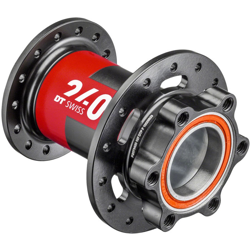 DT Swiss 240 Front Hub - Lefty x 100mm 6-Bolt Black/Red 28H