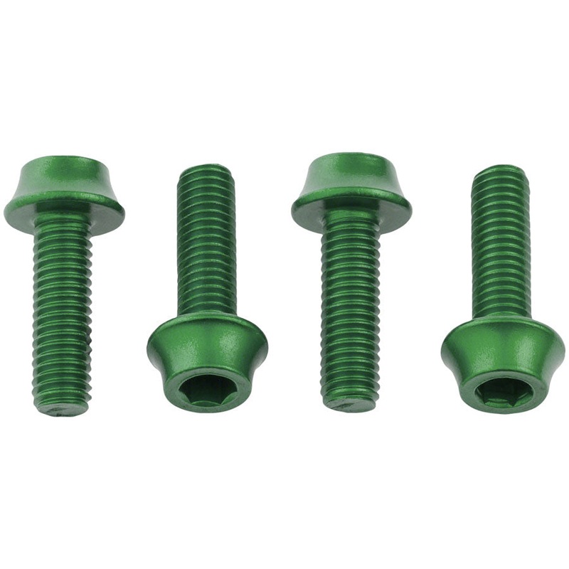 Wolf Tooth Water Bottle Cage Bolts - Set/4 Aluminum Green