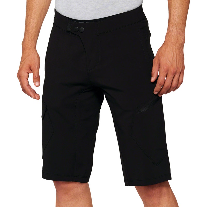 100% Ridecamp Shorts with Liner - Black Size 32