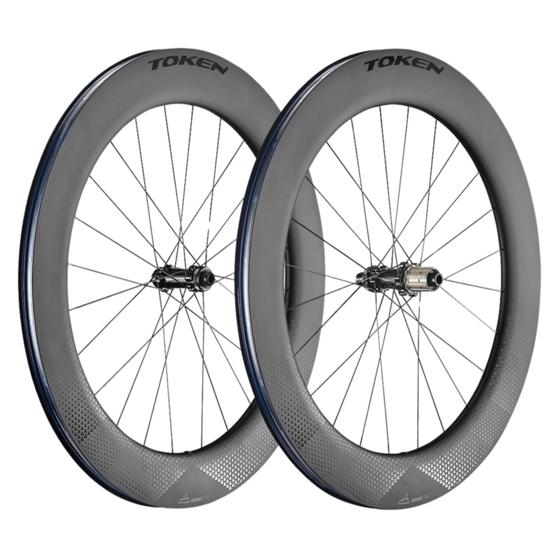 Token Konax Tri Carbon Disc Brake Wheelset 76mm 11 Speed SRAM/Shimano
