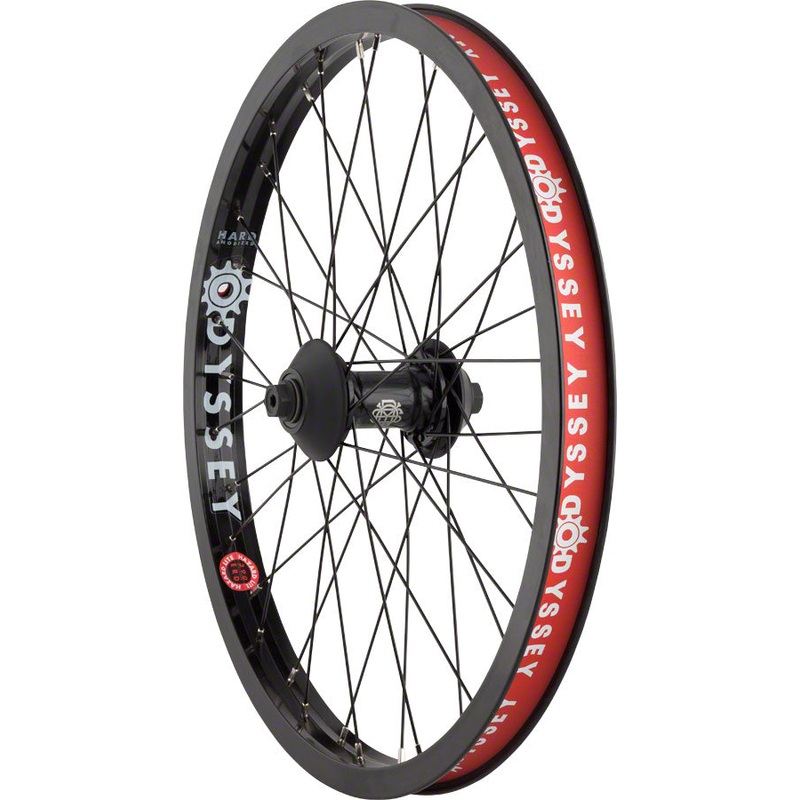 Odyssey Hazard Lite Front Wheel - 20", 3/8" x 100mm, Rim Brake, Hard Black, Clincher