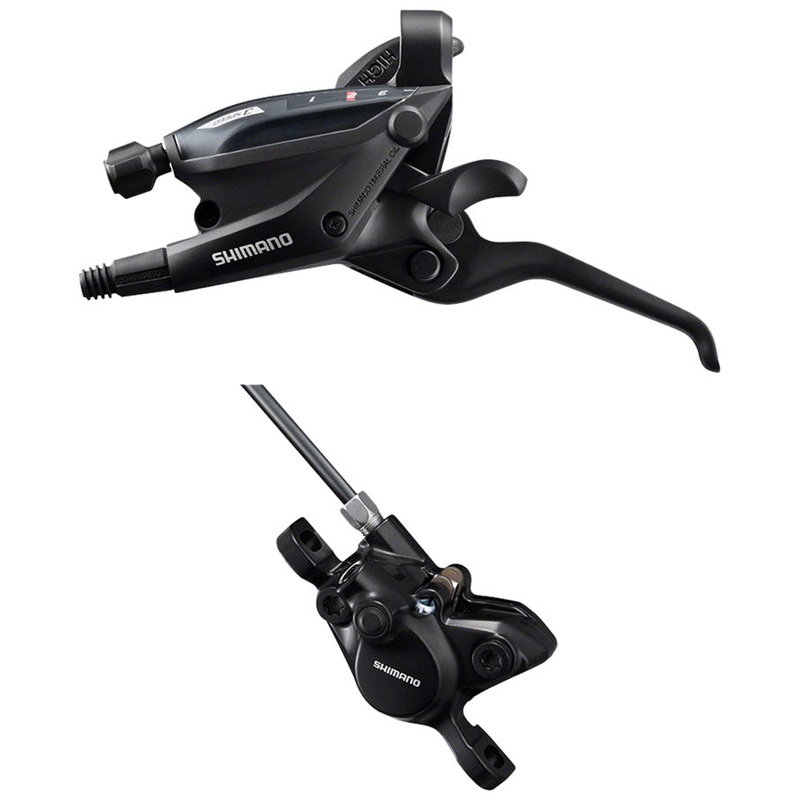 Shimano ST-EF505 EZ Fire Plus Shift/Brake Lever BR-MT200 Disc Brake Caliper - Left/Front 3x Shift 2-Piston BLK
