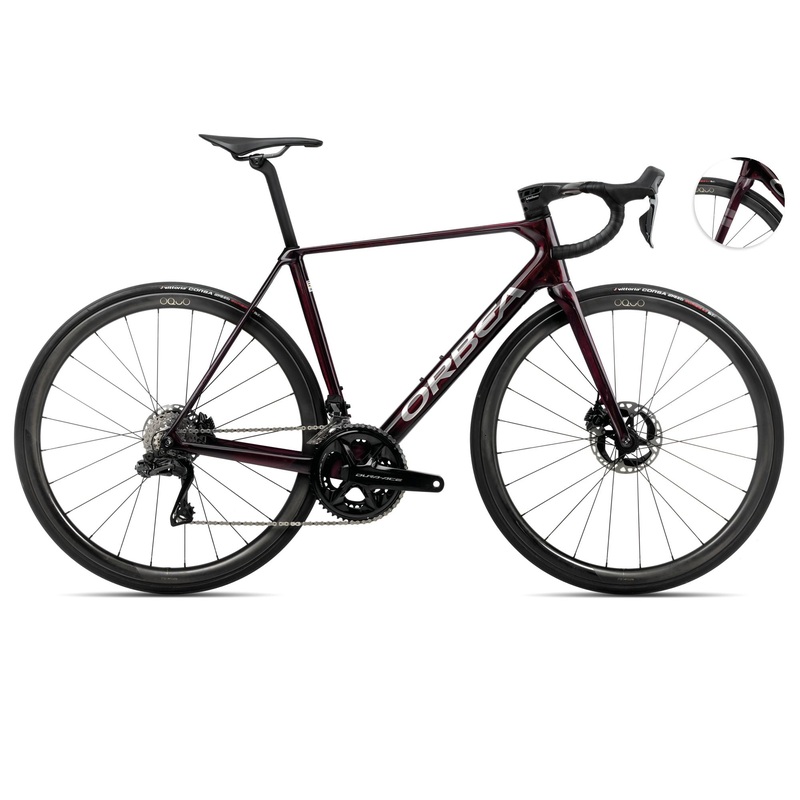 2025 Orbea ORCA M10iLTD PWR Racing ROAD BIKE - 53cm, Wine Red Carbon View-Titanium (Gloss)
