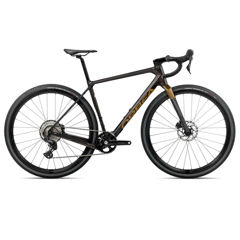 2025 Orbea TERRA M30TEAM 1X Gravel ROAD BIKE - X-Small, Cosmic Carbon View-Metallic Olive Green (Gloss)