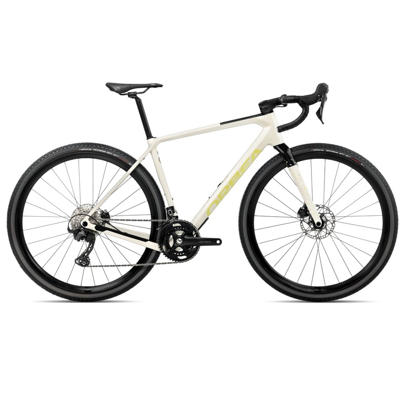 2025 Orbea TERRA M30TEAM Gravel ROAD BIKE - X-Large, Ivory White - Spicy Lime (Gloss)