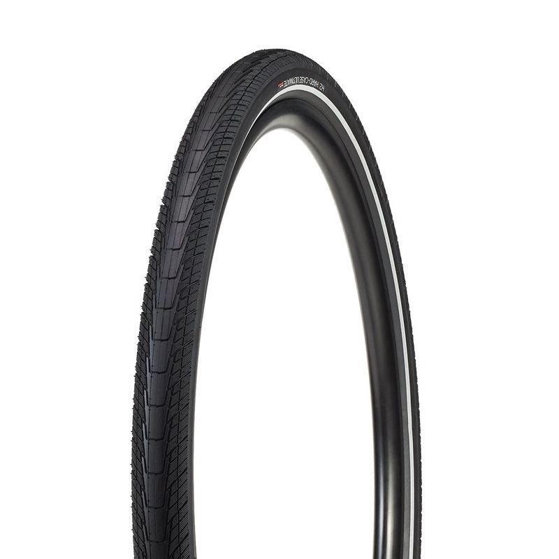 Bontrager H2 Hard-Case Ultimate Reflective Hybrid Tire, Black/Reflective 700C x 45mm