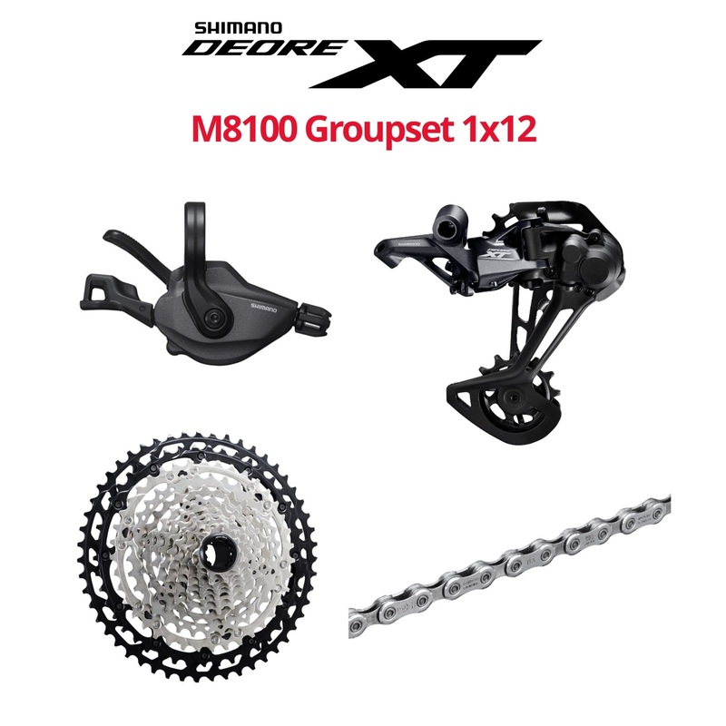 Shimano Deore XT M8100 Groupset, 1x12, w/o crankset