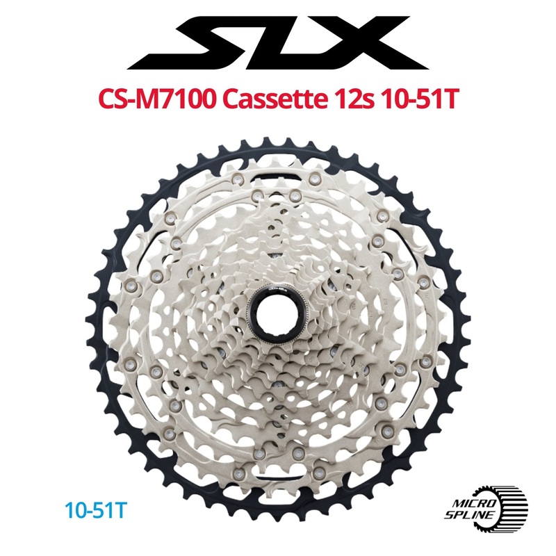 Shimano SLX CS-M7100 12-speed Cassette, MICRO SPLINE