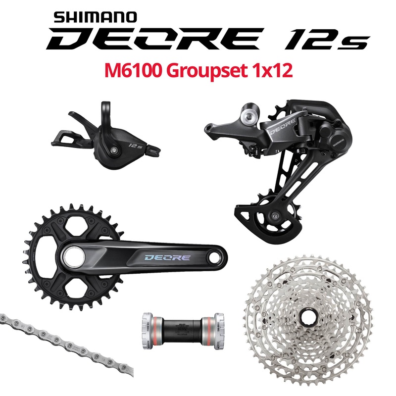Shimano Deore 12s M6100 Groupset, 1x12, w/ crankset