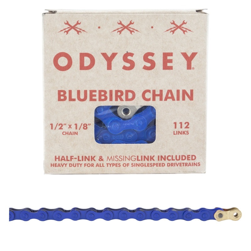 Bluebird Chain - Single Speed 1/2" x 1/8" 112 Links Blue