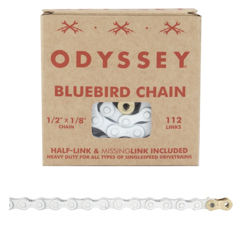 Bluebird Chain - Single Speed 1/2" x 1/8" 112 Links White
