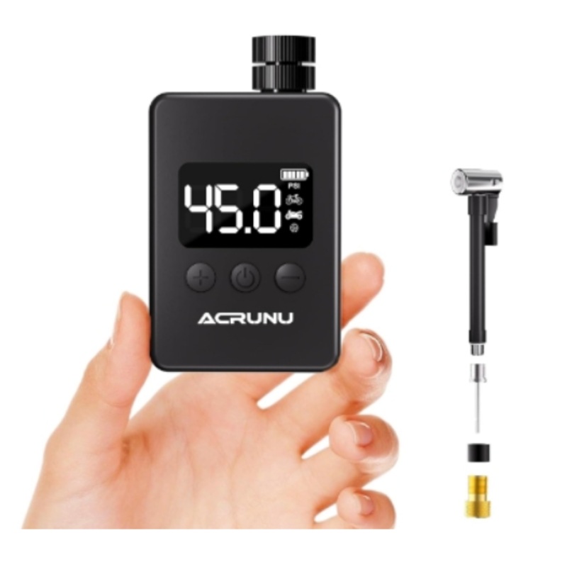 Acrunu Mini Electric Pump, Presta/Schrader Head, USB-C port