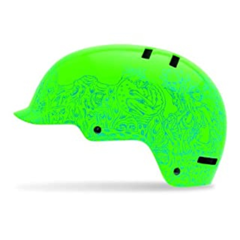 Giro Surface Helmet (Large, Neon Green/Cyan Creatures)