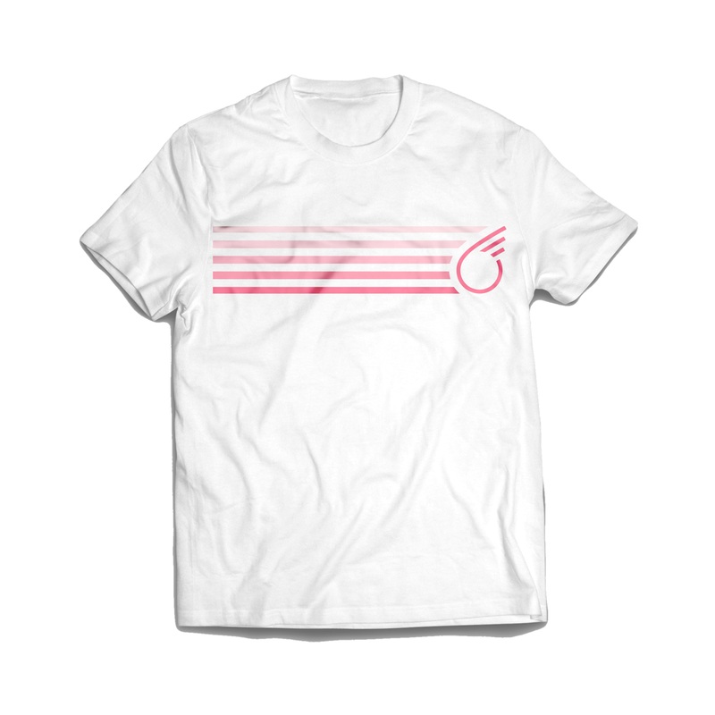 sixthreezero White with Fading Coral 100% Cotton Unisex Shirt