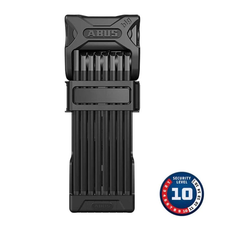 Abus, Bordo Big Plus 6000, Foldable lock w/ key lock, 5mm x 120cm (5mm x 4'), SH Bracket, Black
