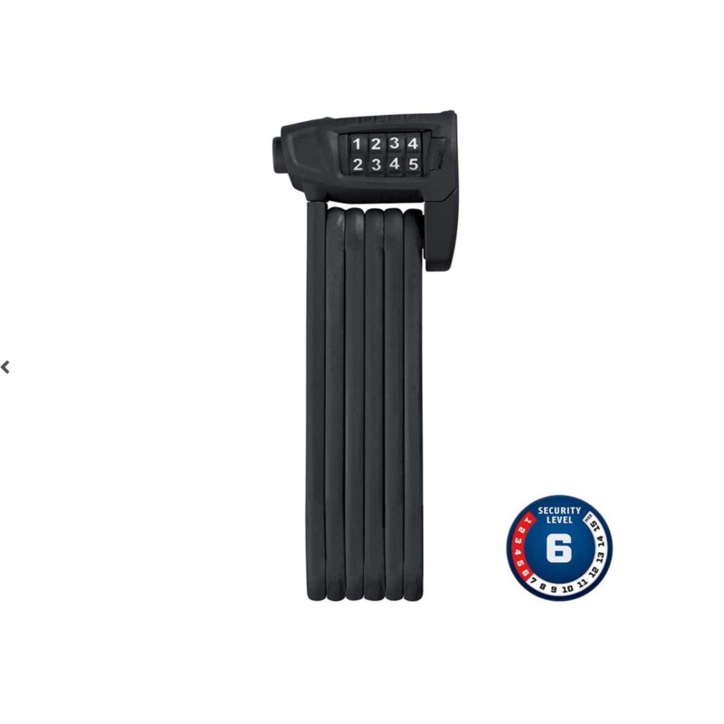 Abus, Bordo Lite 6150, Folding lock with combination, 85cm (2.8'), Black