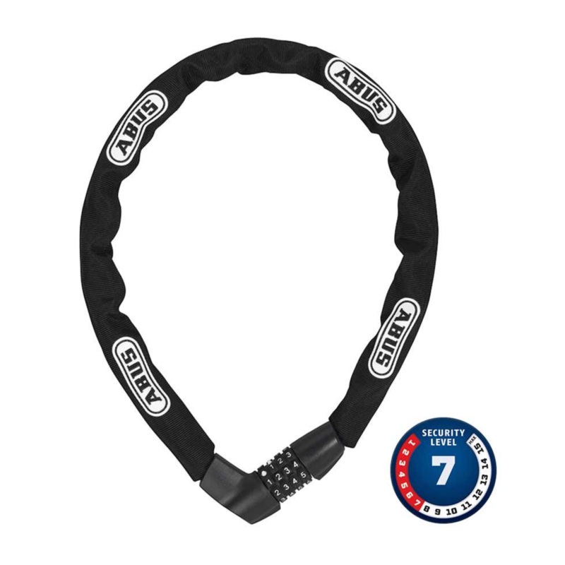 Abus, Tresor 1385, Chain with combination lock, 7mm x 85cm (7mm x 2.8'), Black