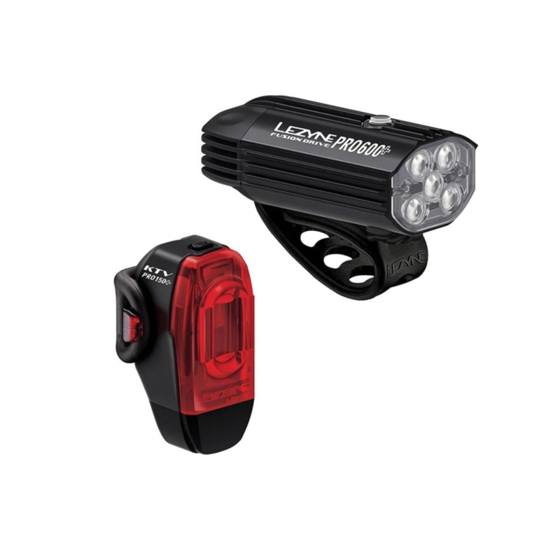 Lezyne, Fusion Drive Pro 600/KTV Drive Pro, Light, Set, Black